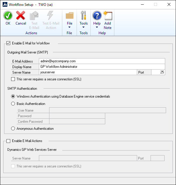 Workflow Setup