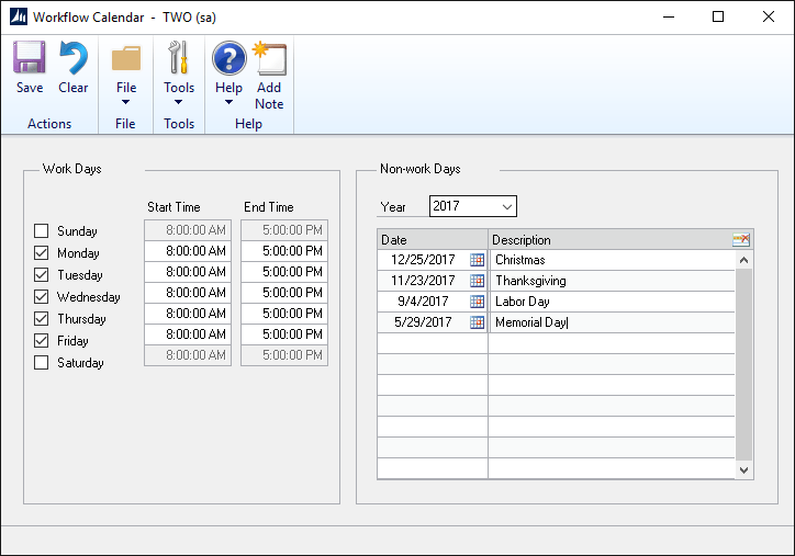 Workflow Setup