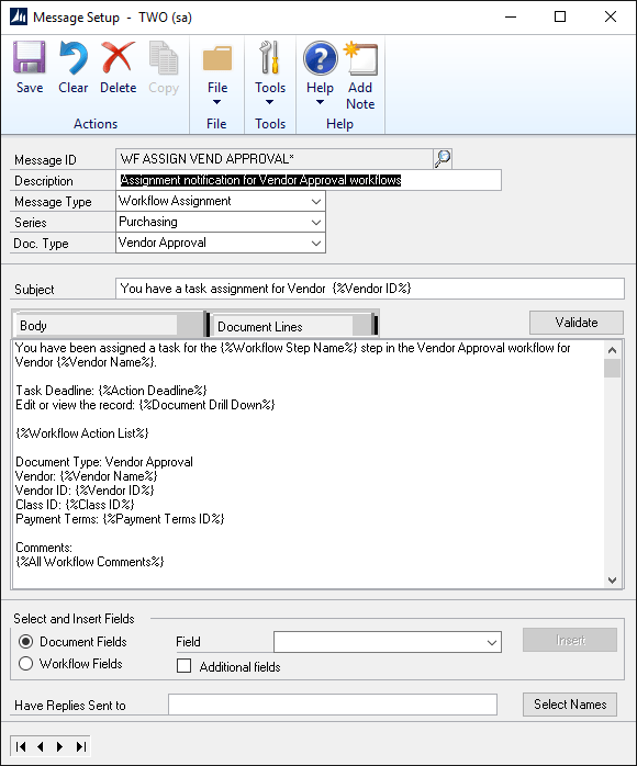 Workflow Setup